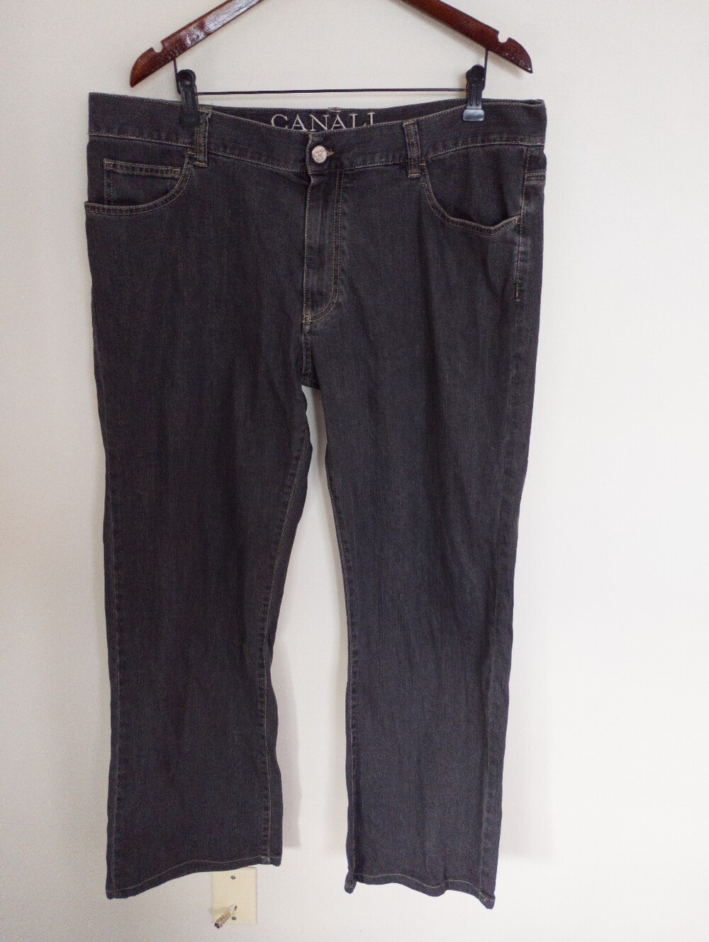 Canali Italy Men's Dark Wash Straight Leg Jeans Size IT 42 US 38